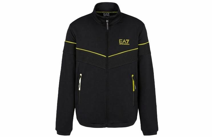 EMPORIO ARMANI/阿玛尼 Emporio Armani FW21 Logo Zip Sweatshirt Black