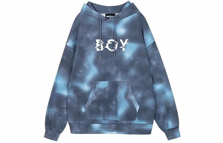 Boy London FW21 Grey Blue Tie-Dye Hoodie