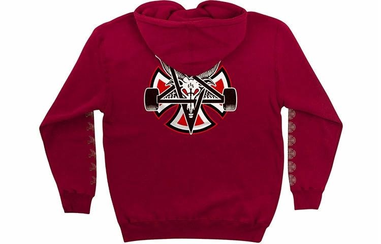 Худи Thrasher x INDEPENDENT Flame Logo Hoodie Red
