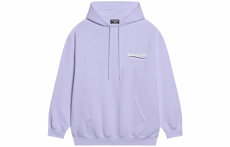 Худи Balenciaga Logo Print Pullover Purple