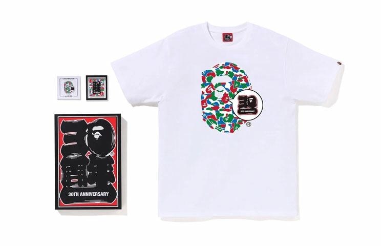 A BATHING APE BAPE SS23 30th Anniversary T-Shirt White — фото 11
