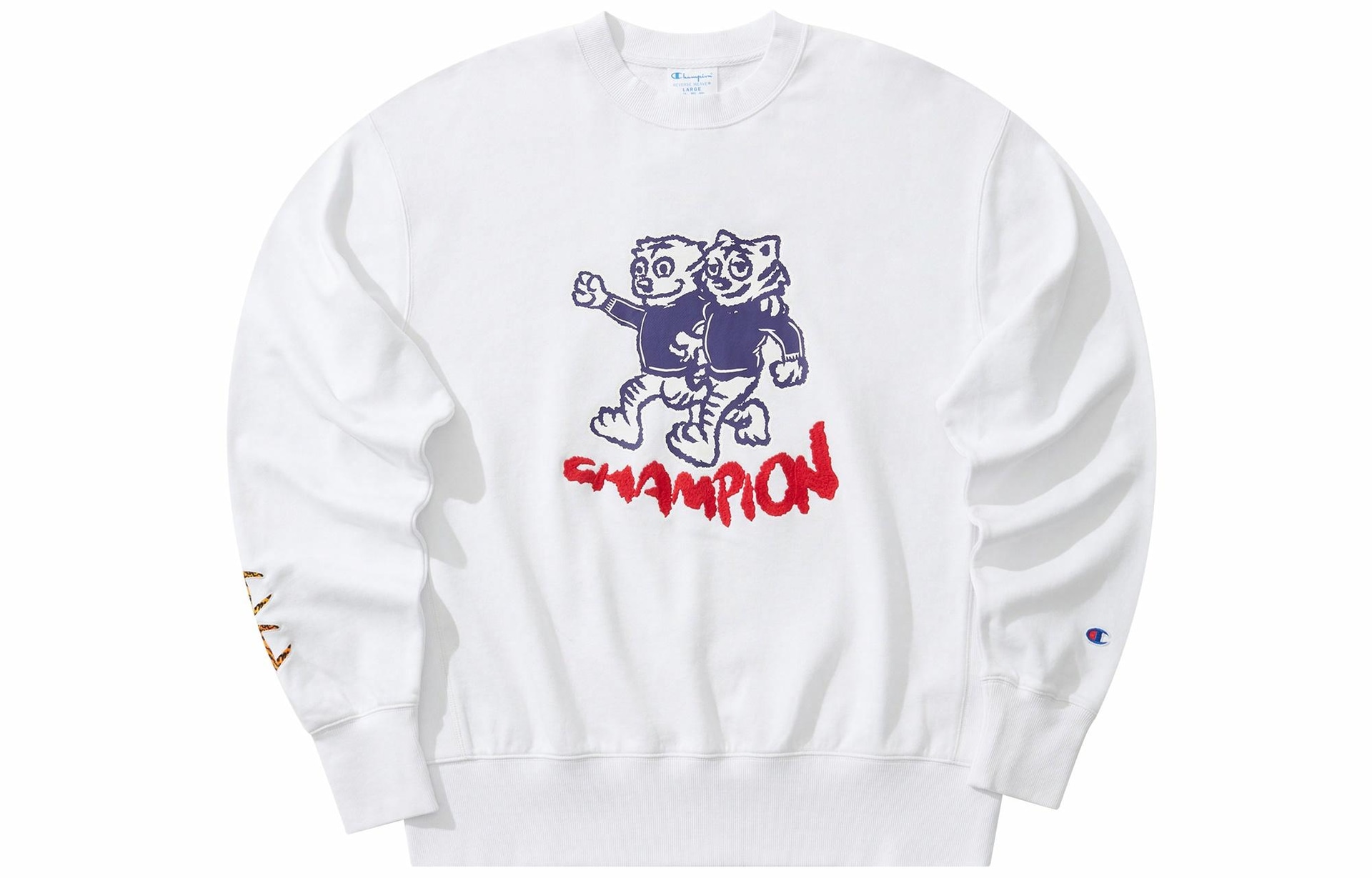 Champion SS22 Tiger Embroidery Crewneck Sweatshirt