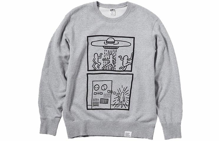 Худи Uniqlo x Keith Haring Crewneck Sweatshirt Grey