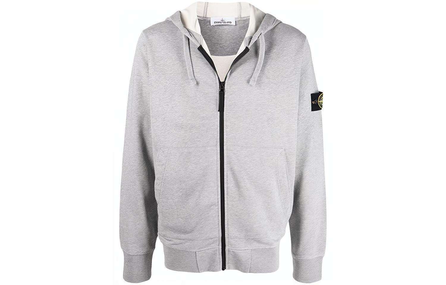 Stone Island Compass Badge Hoodie Grey