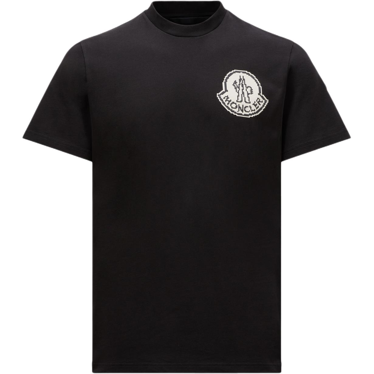 Moncler SS24 Pixel Logo T-Shirt Black