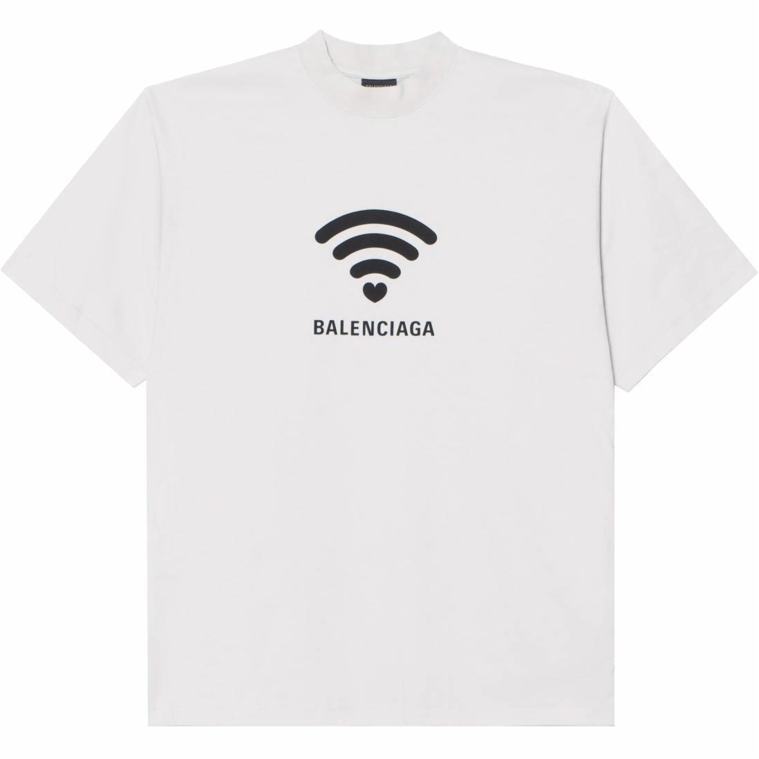 Balenciaga Logo Print T-Shirt White
