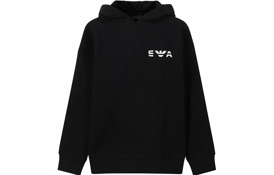 EMPORIO ARMANI/阿玛尼 Emporio Armani Fleece Hoodie Black