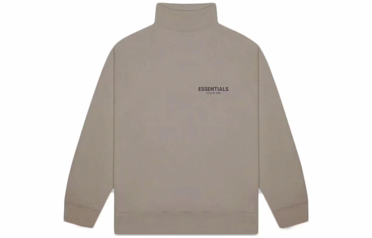 Fear of God Essentials Sage Mock Neck Sweatshirt Taupe