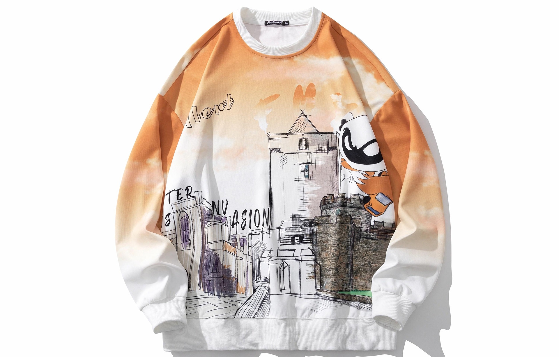 火猴/FireMonkey FireMonkey Cartoon Castle Sweatshirt