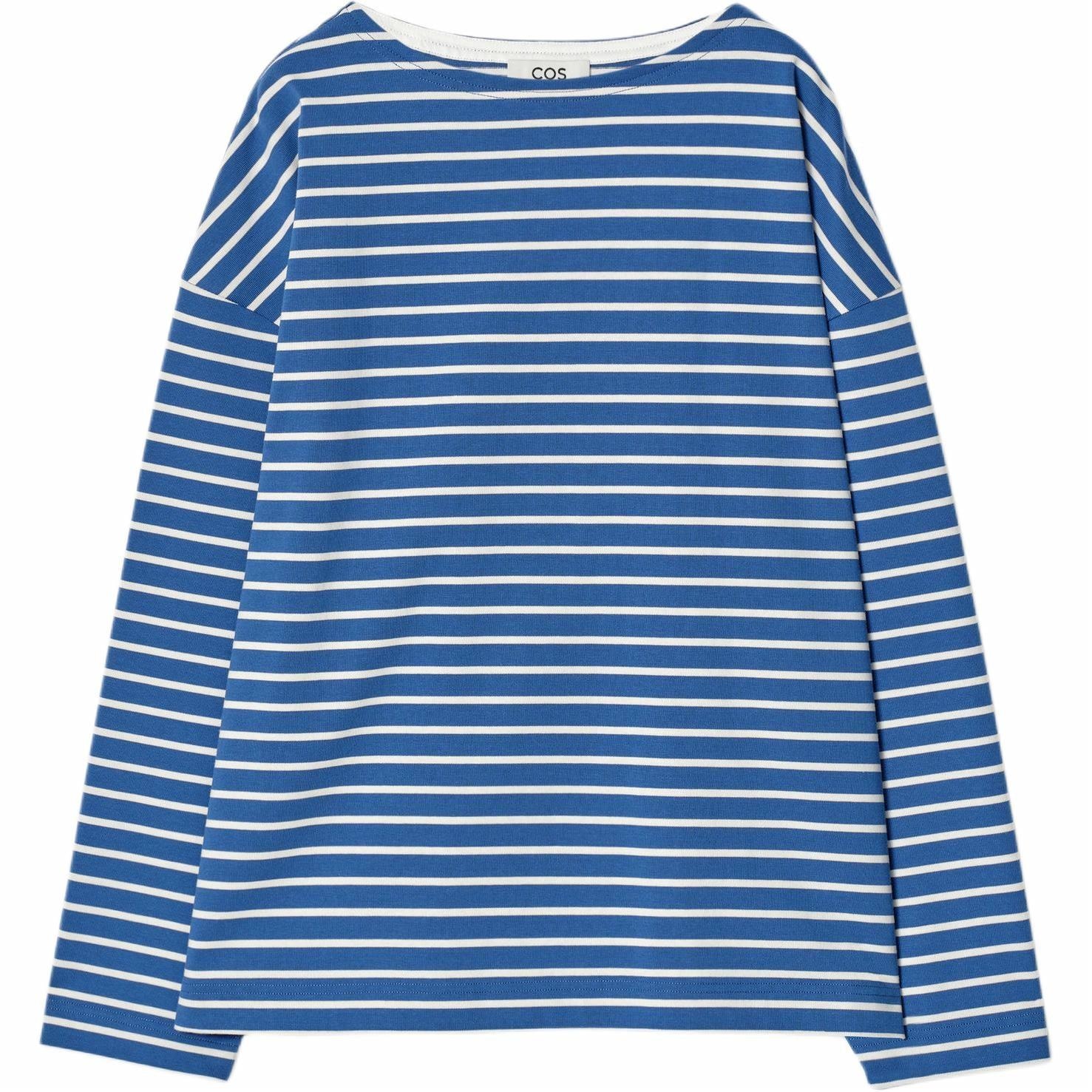 COS Striped Boatneck Long Sleeve Tee