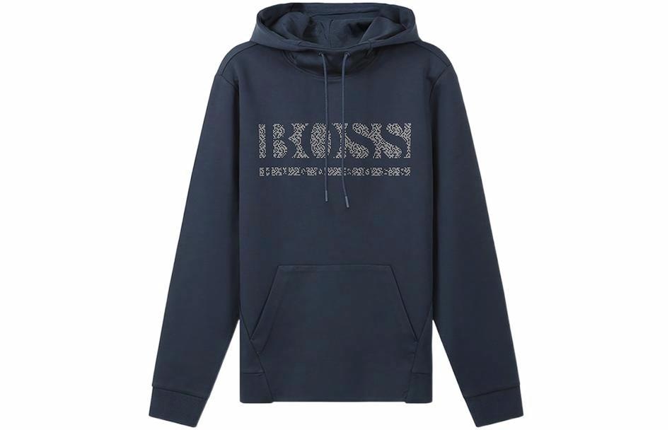Худи HUGO BOSS Pixel Logo Hoodie Blue