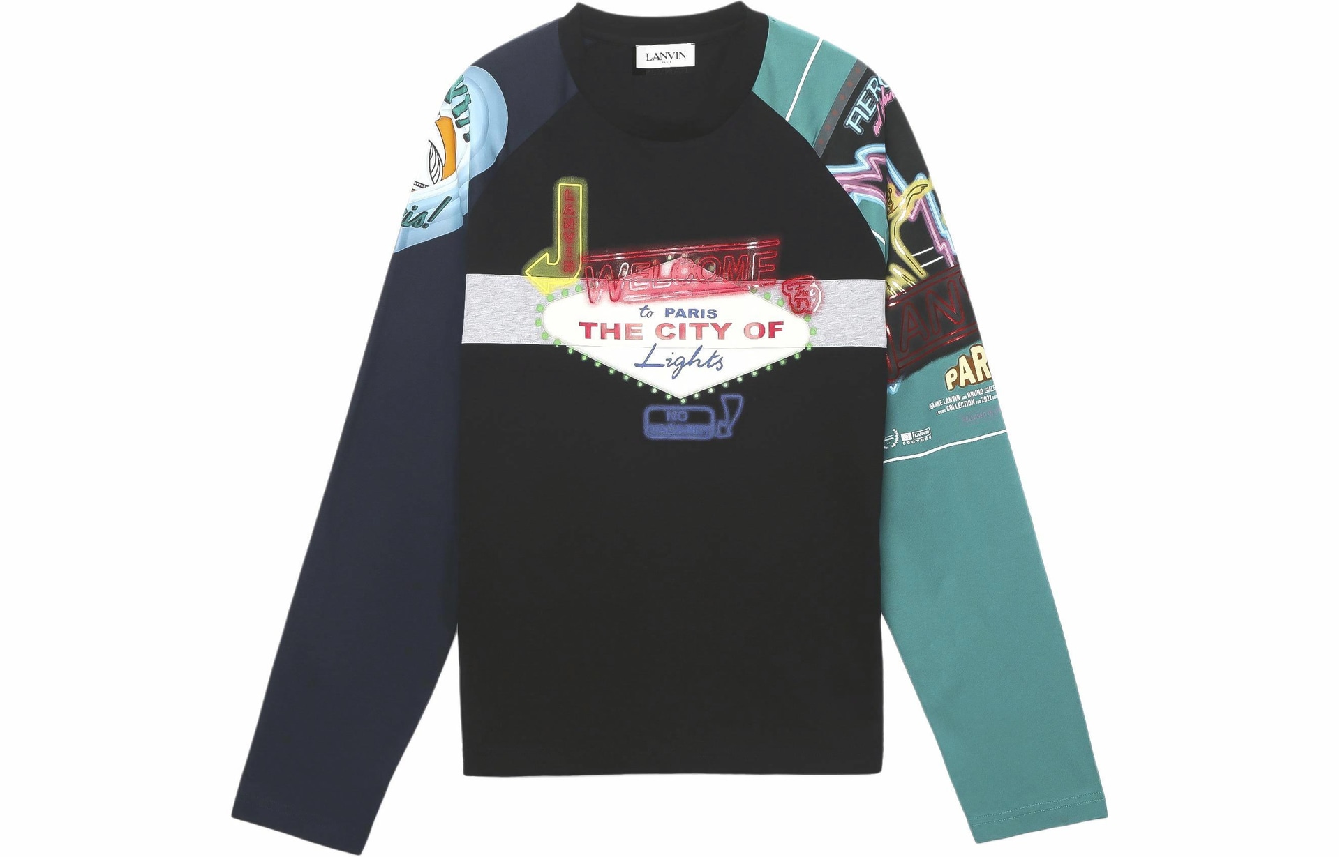 Lanvin/浪凡 Lanvin SS22 Retro Print Crewneck Sweatshirt