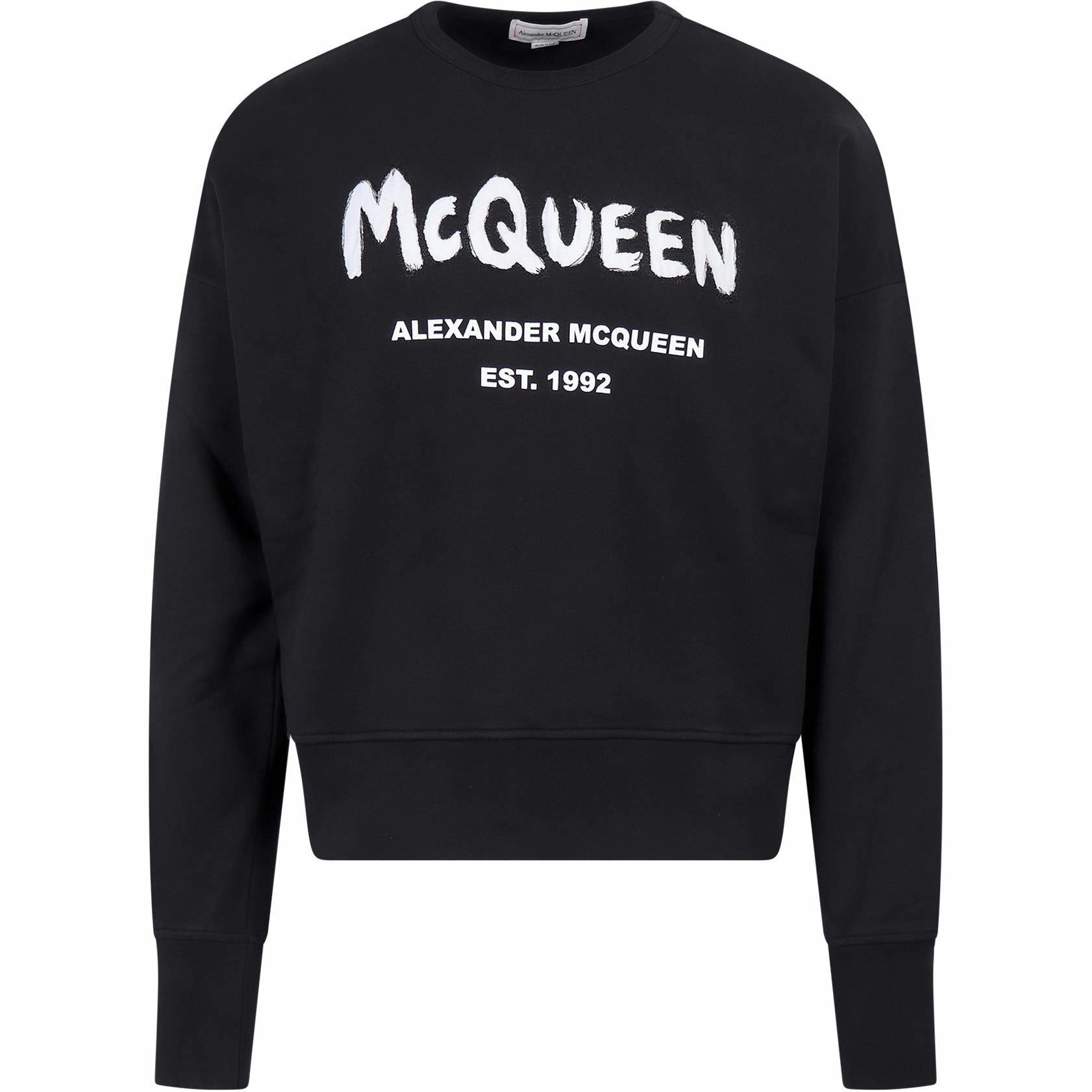 Alexander McQueen SS22 Logo Crewneck Sweatshirt Black