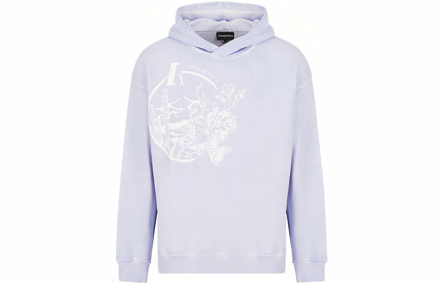 EMPORIO ARMANI/阿玛尼 Emporio Armani SS22 Floral Hoodie Purple