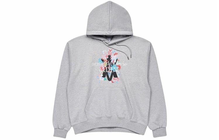 acme de la vieADLV SS22 A Logo Emblem Flower Essential Hoodie Melange Logo