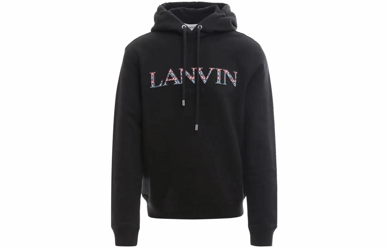 Lanvin/浪凡 Lanvin FW22 Logo Drawstring Hoodie Black