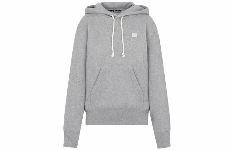 Худи Acne Studios Face Patch Hoodie Gray