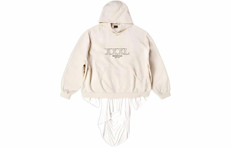 Худи Balenciaga FW22 Logo Pullover Beige