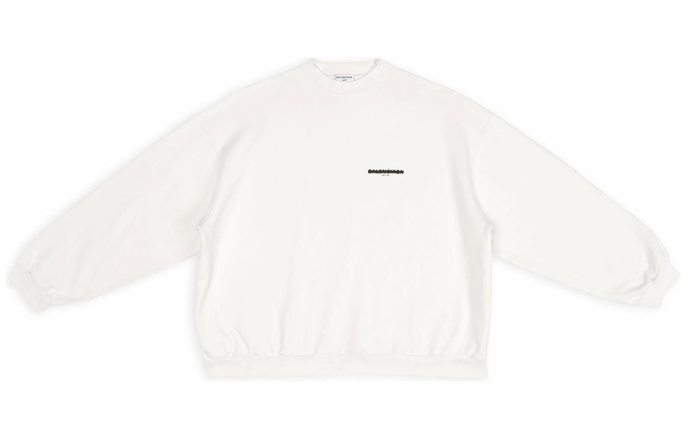 Худи Balenciaga FW22 Logo Crewneck Sweatshirt Cream