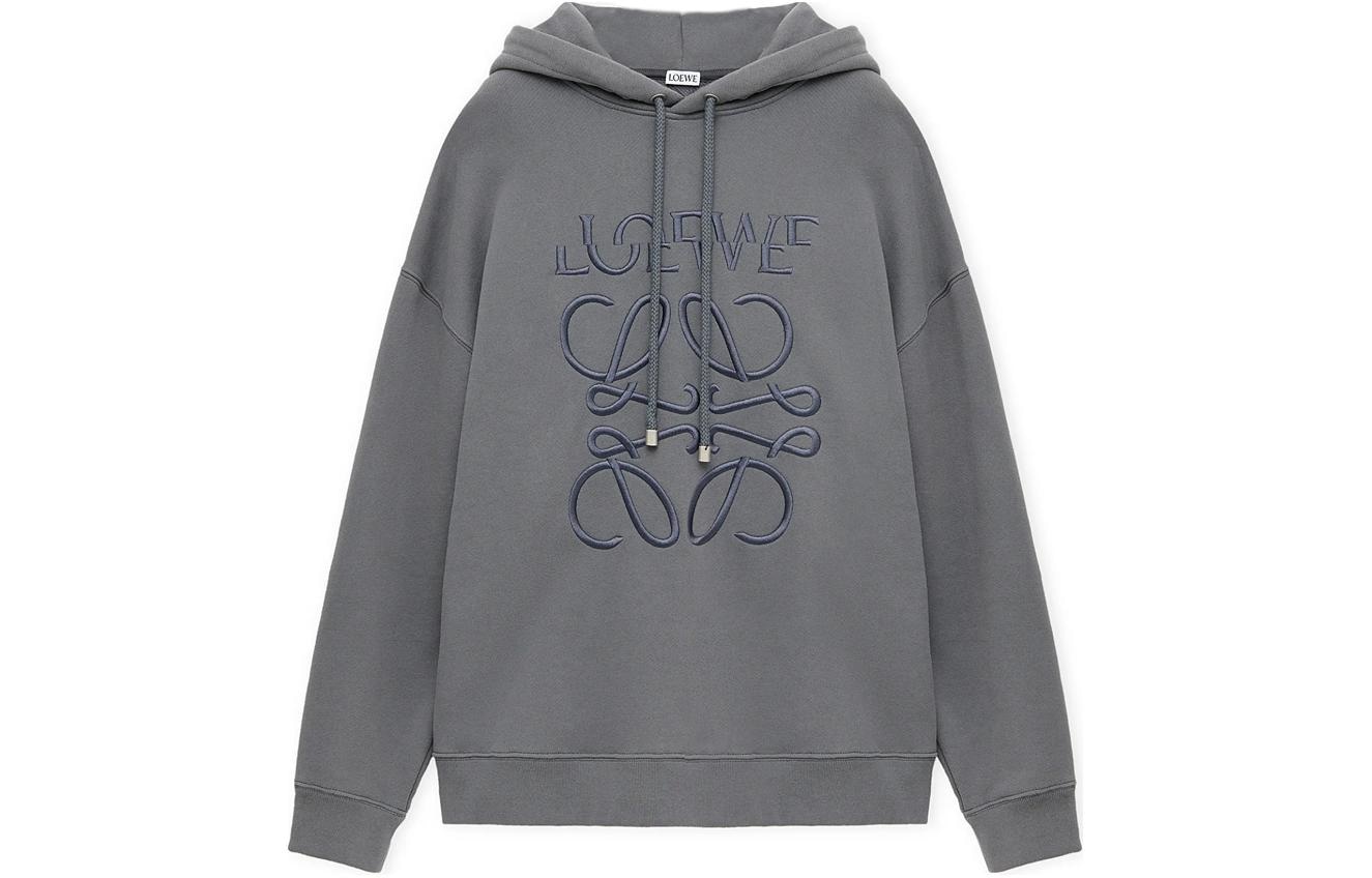 LOEWE SS24 Embroidered Hoodie Slate Gray
