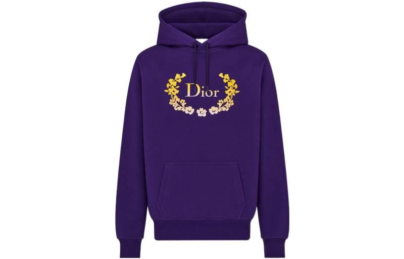 Худи Dior SS22 Logo Embroidered Hoodie Purple