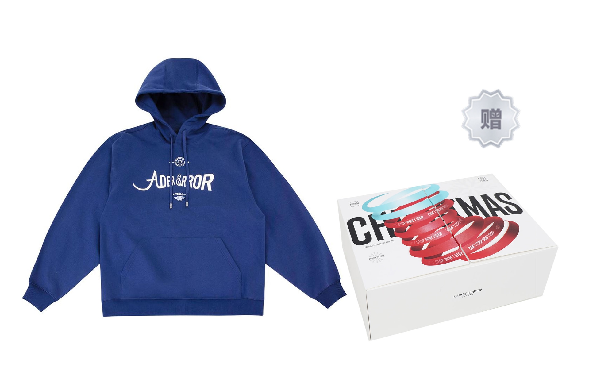 Ader Error FW22 Printed Hoodie Blue — фото 5