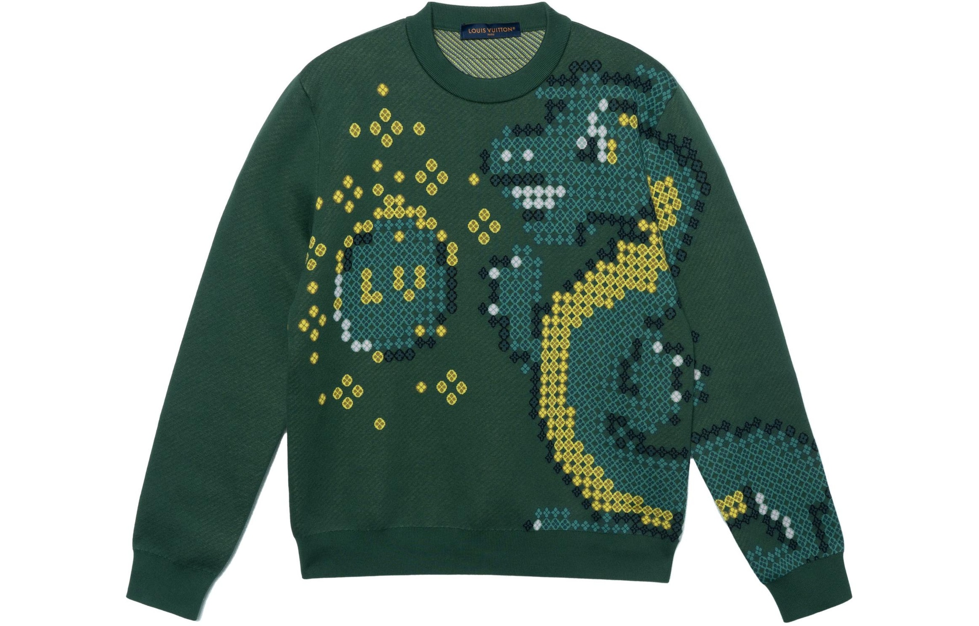 Худи Louis Vuitton SS24 Crewneck Sweater Green