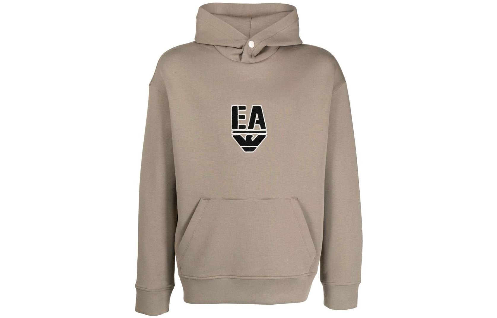 EMPORIO ARMANI/阿玛尼 Emporio Armani FW22 Logo Hoodie Mist Grey