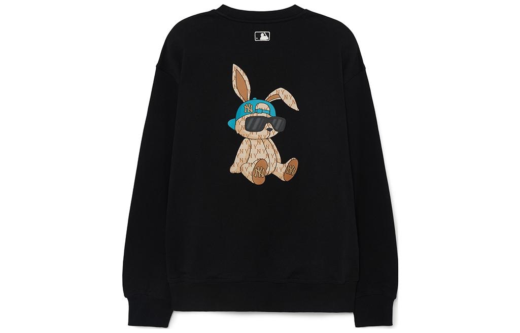 MLB Cartoon Rabbit Crewneck Sweatshirt Black