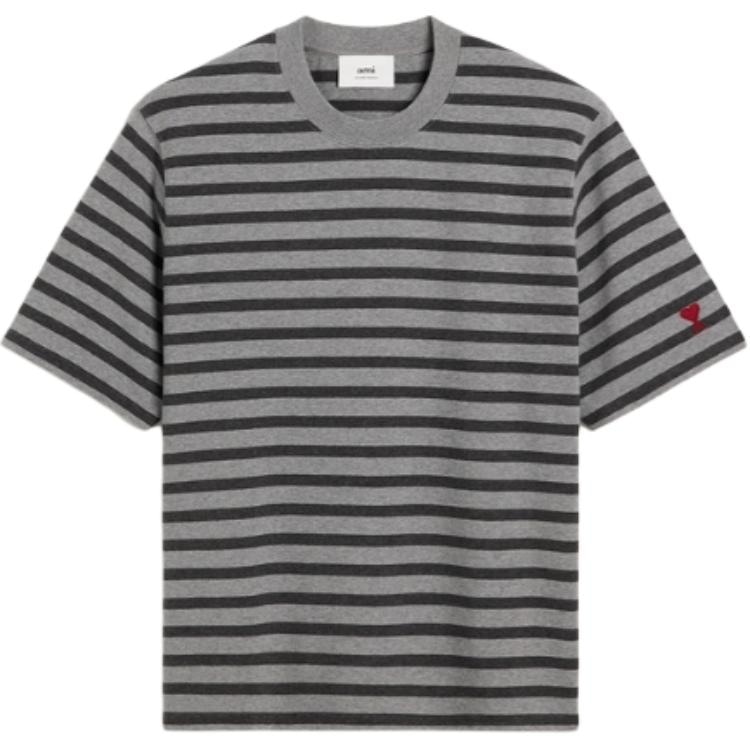 AMIPARIS FW24 Heart Print Striped Tee