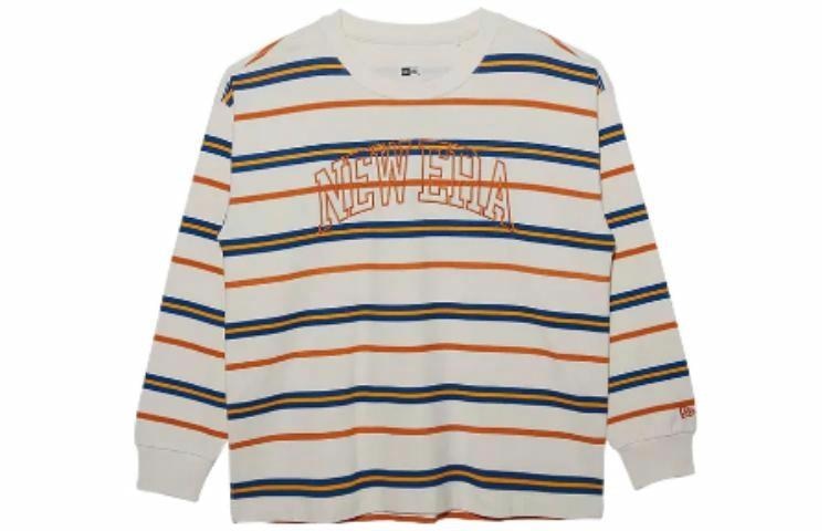 New Era FW22 Striped Embroidered Sweatshirt White