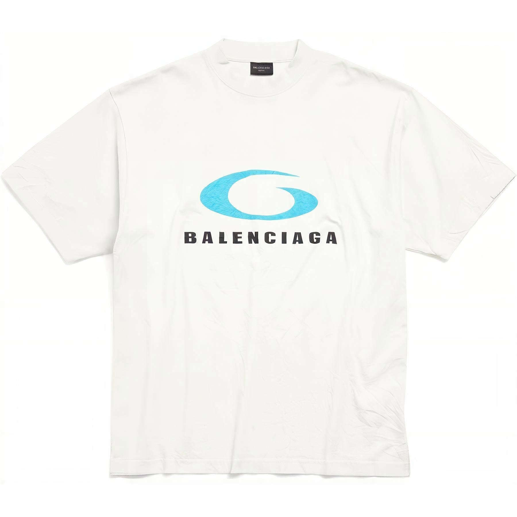 Balenciaga SS24 Logo Print T-Shirt White — фото 9