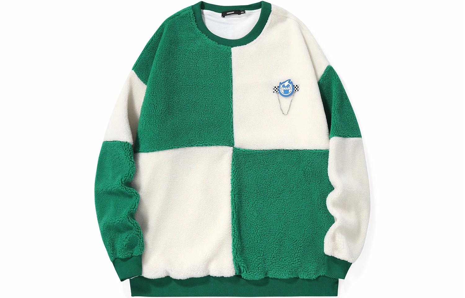 GENANX Lightning Plaid Lambswool Sweatshirt