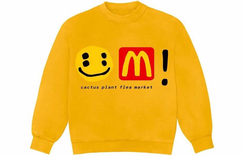 Cactus Plant Flea Market x McDonald's Logo Print Sweatshirt Yellow