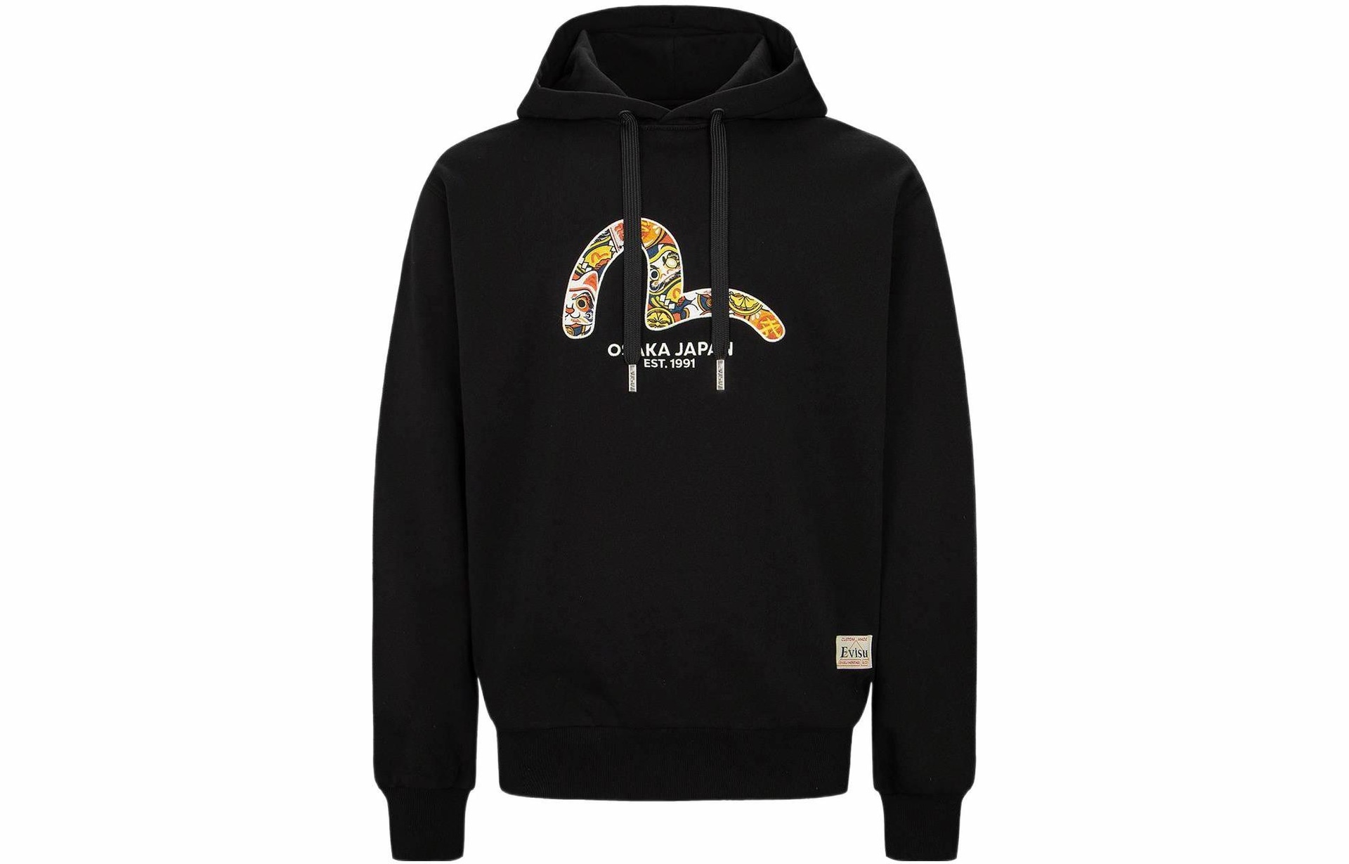 EVISU FW22 Seagull Print Hoodie Black