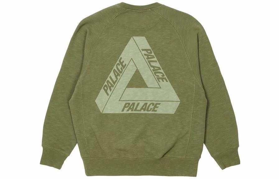 Худи PALACE FW22 Tri-Ferg Slub Crew Olive Logo