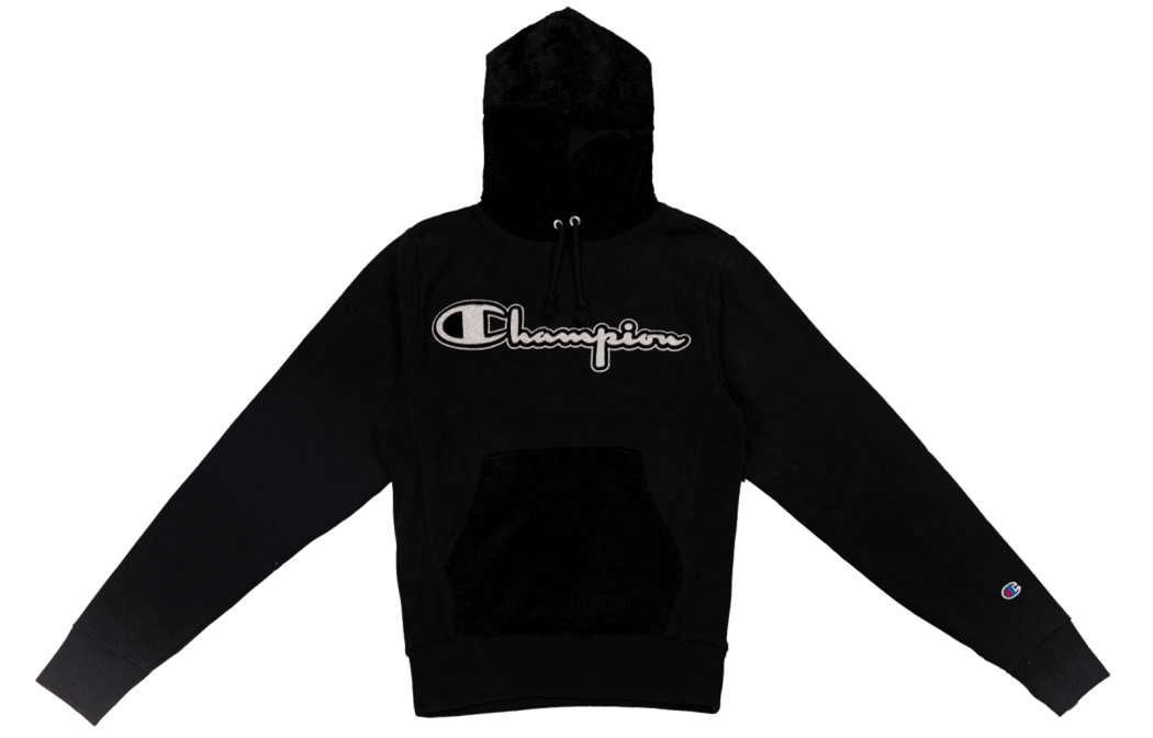 Champion Logo Corduroy Hoodie