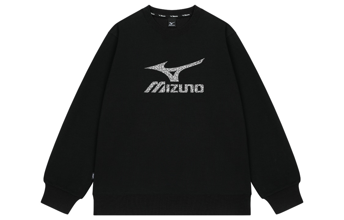 Mizuno Retro Logo Pullover Hoodie Black