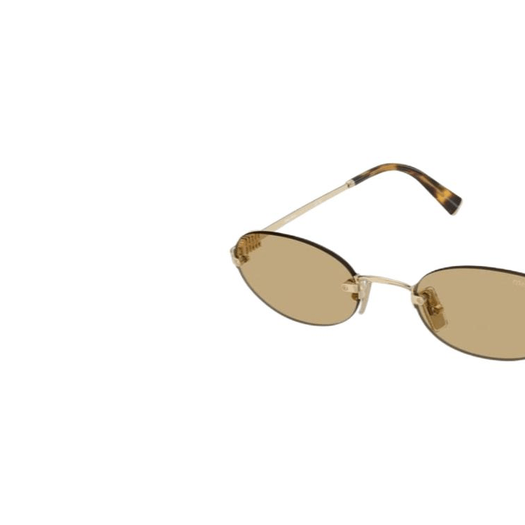 Miu Miu Oval Tortoiseshell Sunglasses — фото 3