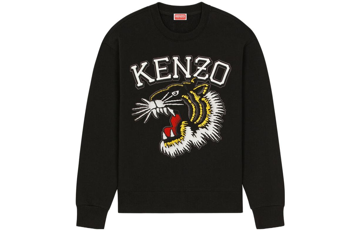 KENZO Embroidered Crewneck Sweatshirt Black