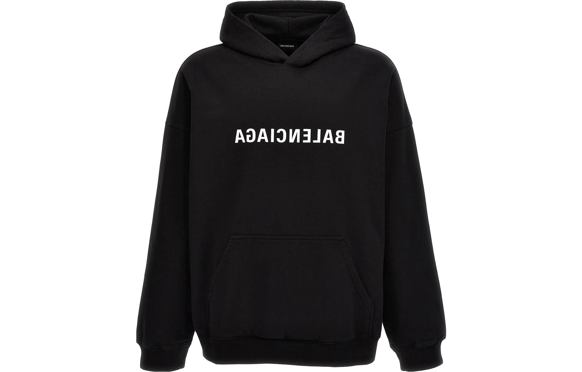 Худи Balenciaga Logo Sweatshirt Black