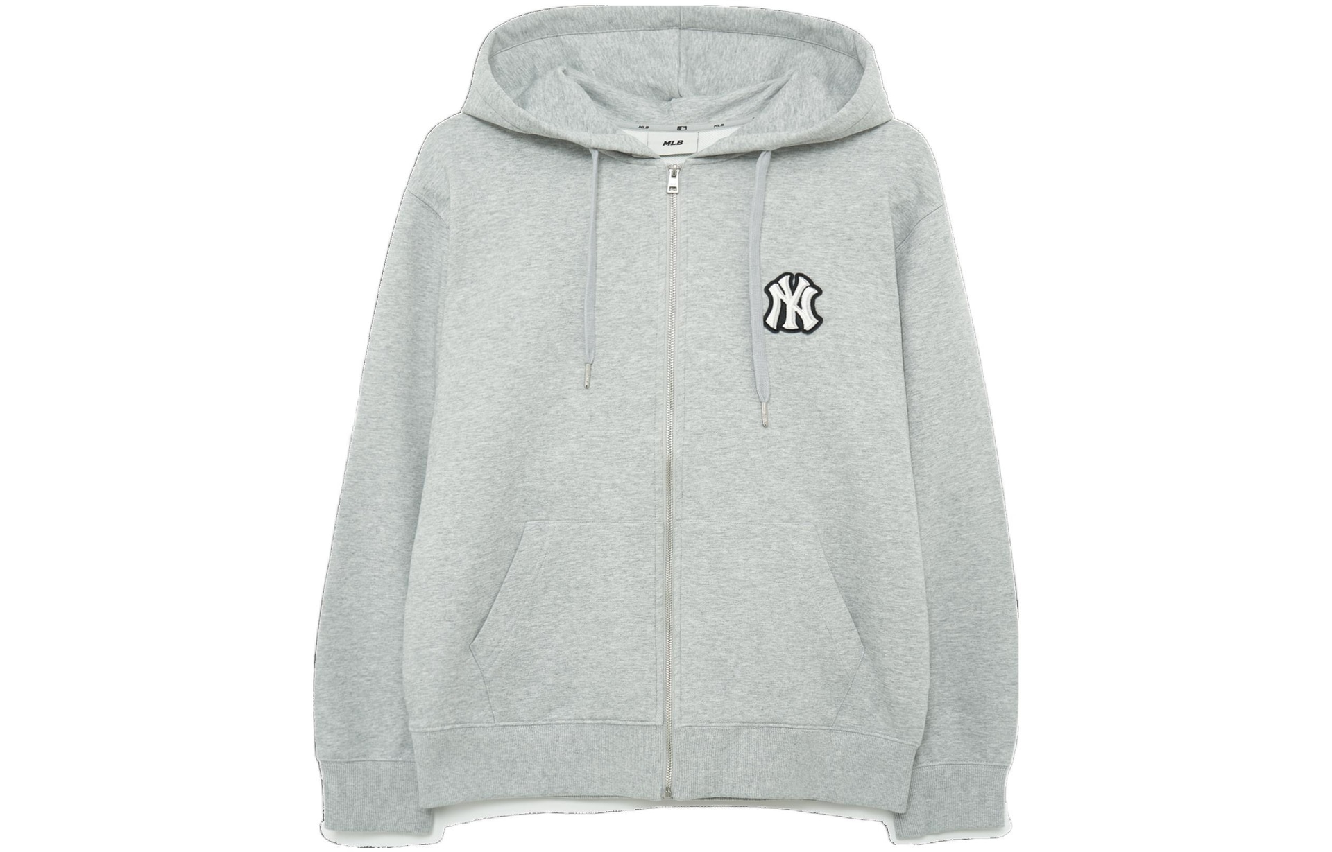 MLB Yankees Logo Zip Hoodie Grey