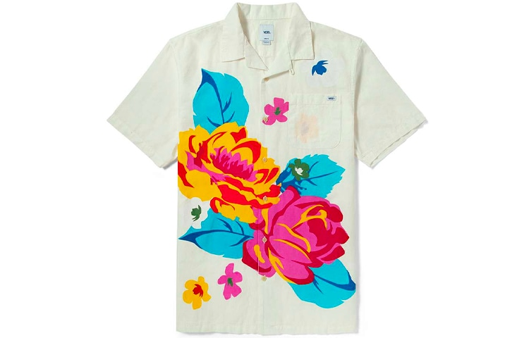 Рубашка Vans Floral Print Shirt Off White