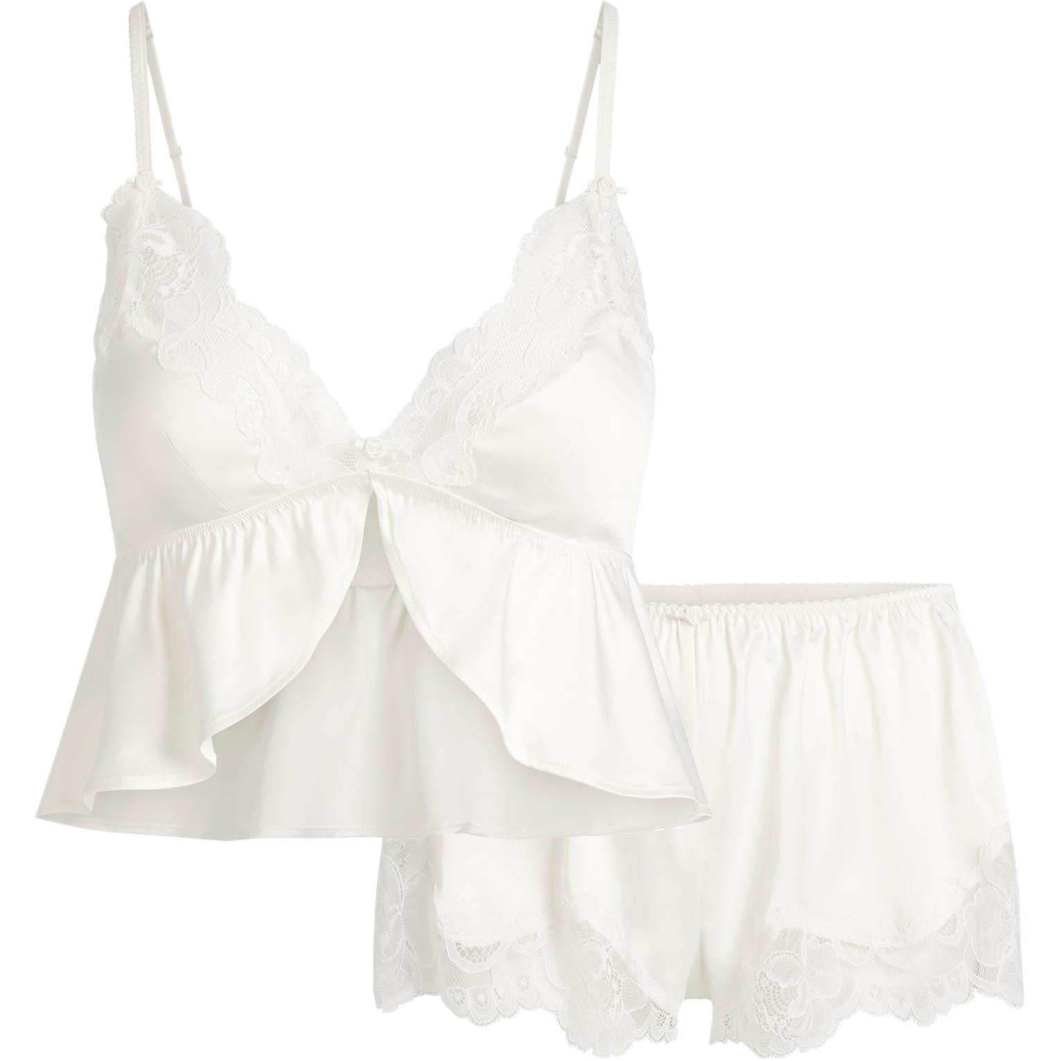 Skims Woven Shine Lace Babydoll Set