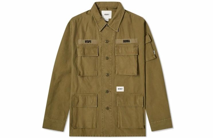 WTAPS Jungle Ls 01 Shirt. Cotton. Satin