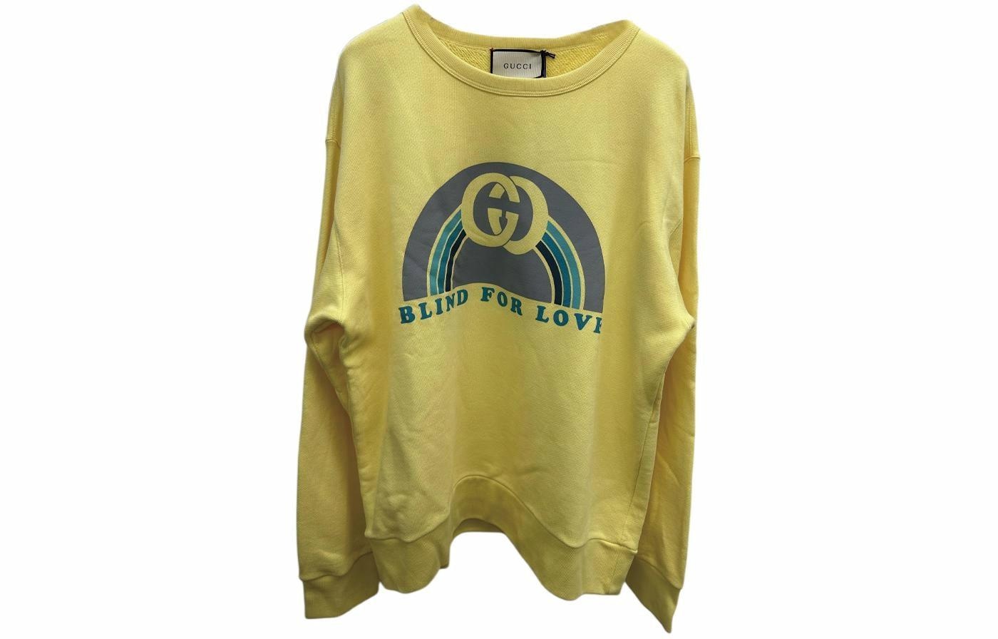 Худи Gucci Logo Crewneck Sweatshirt Yellow