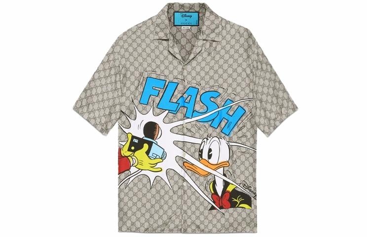Рубашка Gucci x Disney SS21 Donald Duck Silk Shirt
