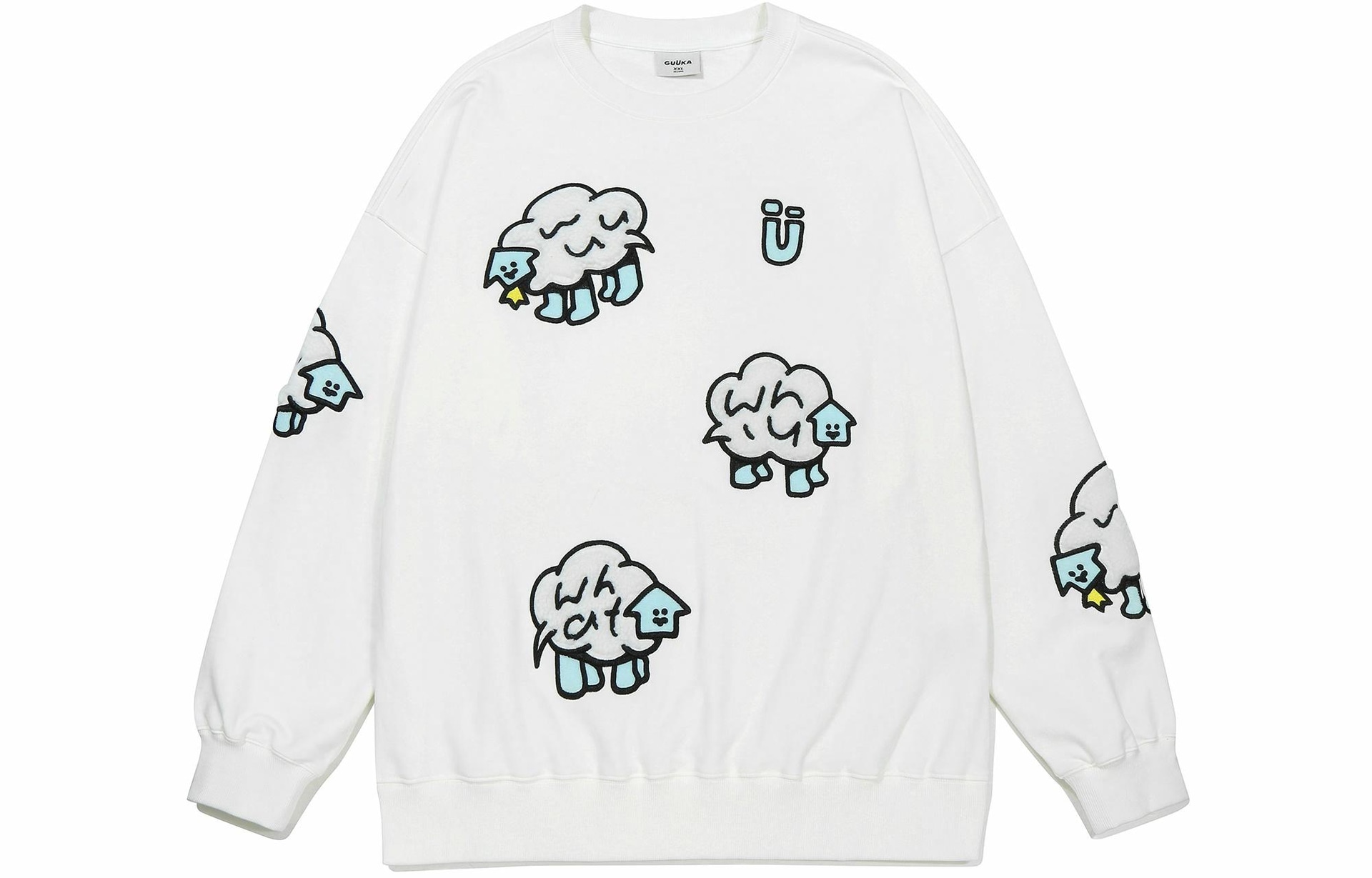 Guuka x AGAHO Pullover Sweatshirt White