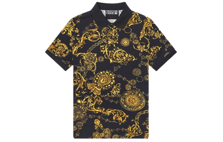 VERSACE JEANS COUTURE Versace Polo Shirt Black