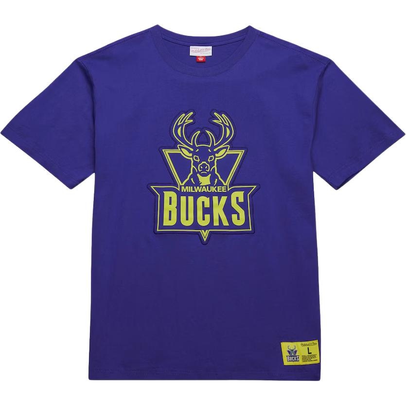 Футболка Mitchell & Ness Mitchell Ness x NBA Milwaukee Bucks Neon Nights Premium T